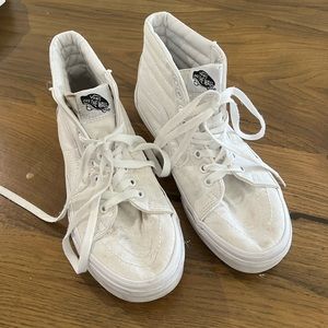 White High Top Vans 8